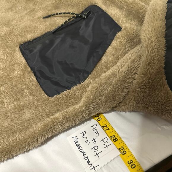 UGG Pullover Sweater Mens Large Sherpa Fleece Nylon Pocket Cozy RTW 1119481 - Picture 3 of 12